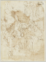 K 010
<br/>
Aanbidding door de herders
<br/>
<em>Benso, Giulio (1592-1668) - toegeschreven aan</em>